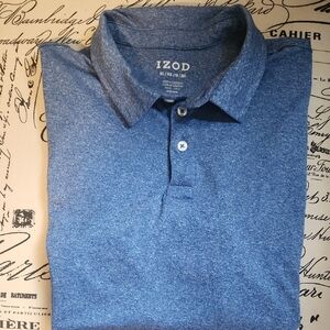 SIzod Boys  Heathered Royal Blue Polo Shirt